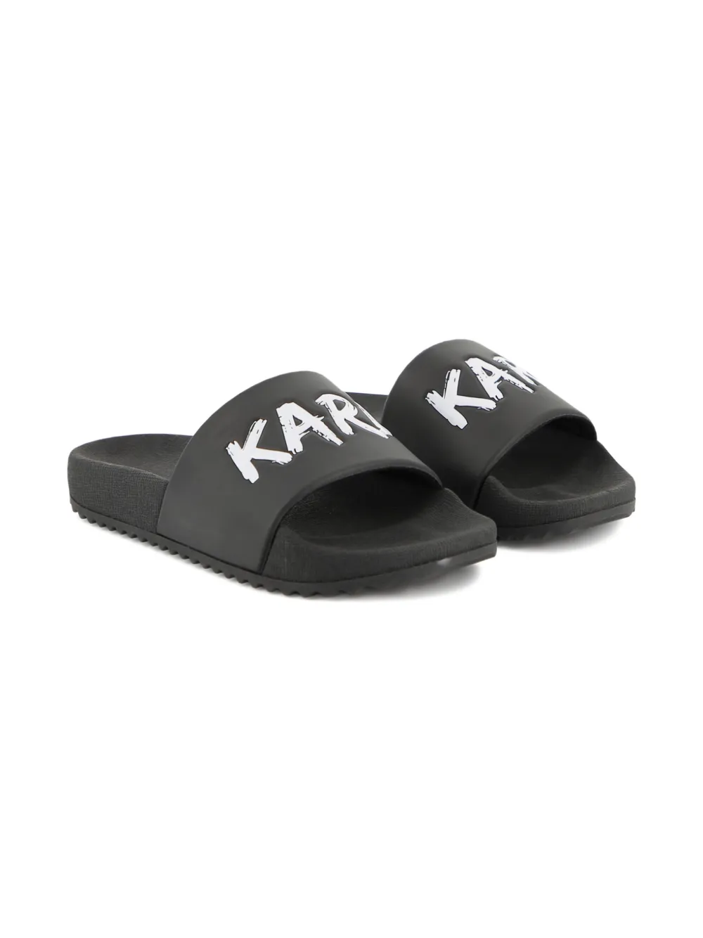 Karl Lagerfeld Kids Slippers met logo Zwart