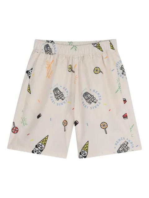 Kenzo Kids all-over-graphic bermuda shorts