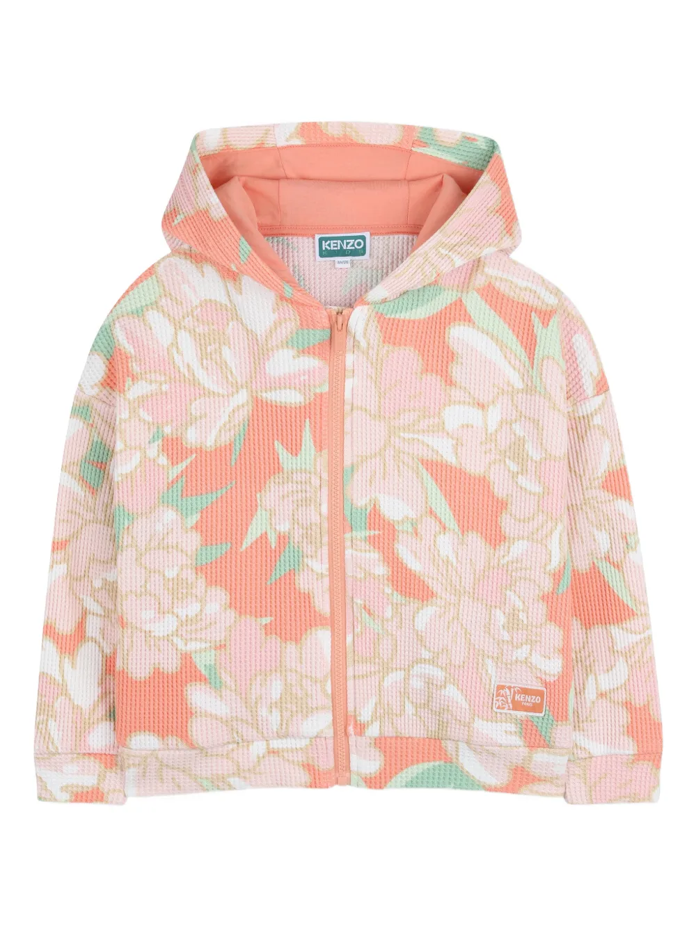 Kenzo Kids Cardigan a fiori - Arancione