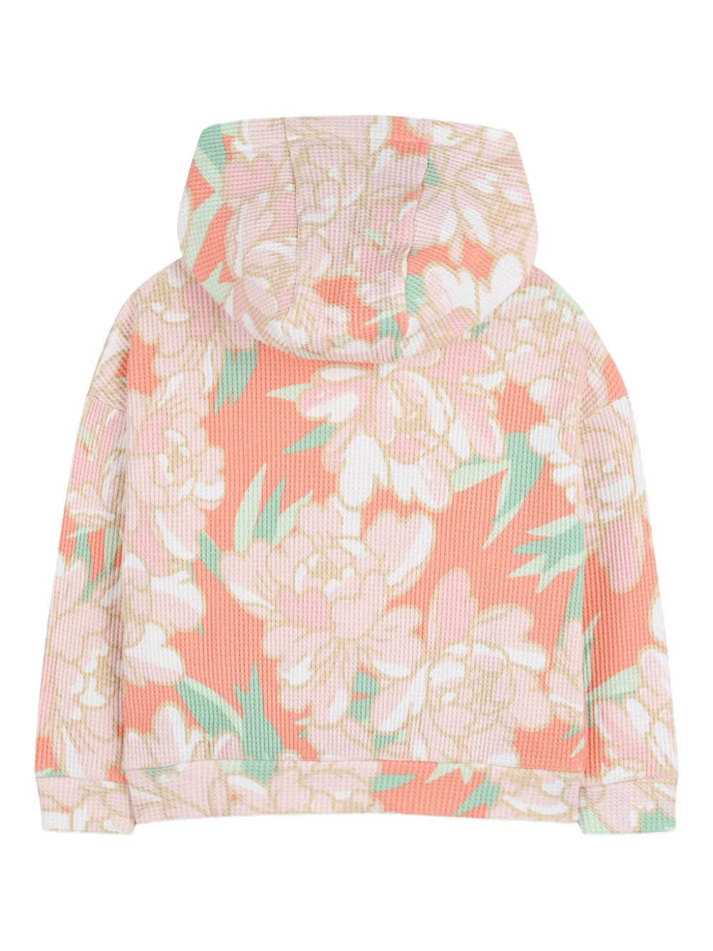 Kenzo Kids Fleece vest met rits en bloemenprint Oranje