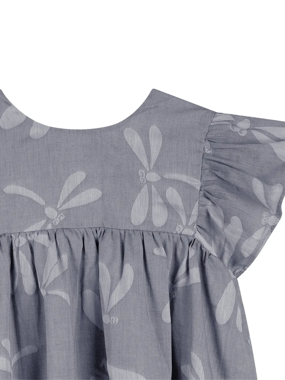 Kenzo Kids Shirt met ruches en print Grijs