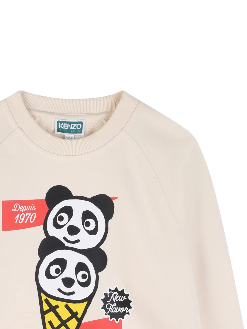  Kenzo Kids Panda-graphic Sweatshirt - Neutrals 