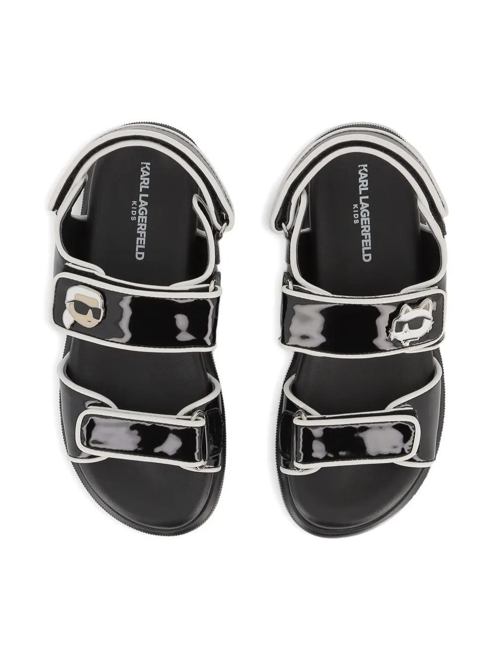 Karl Lagerfeld Kids Sandalen met klittenband Zwart