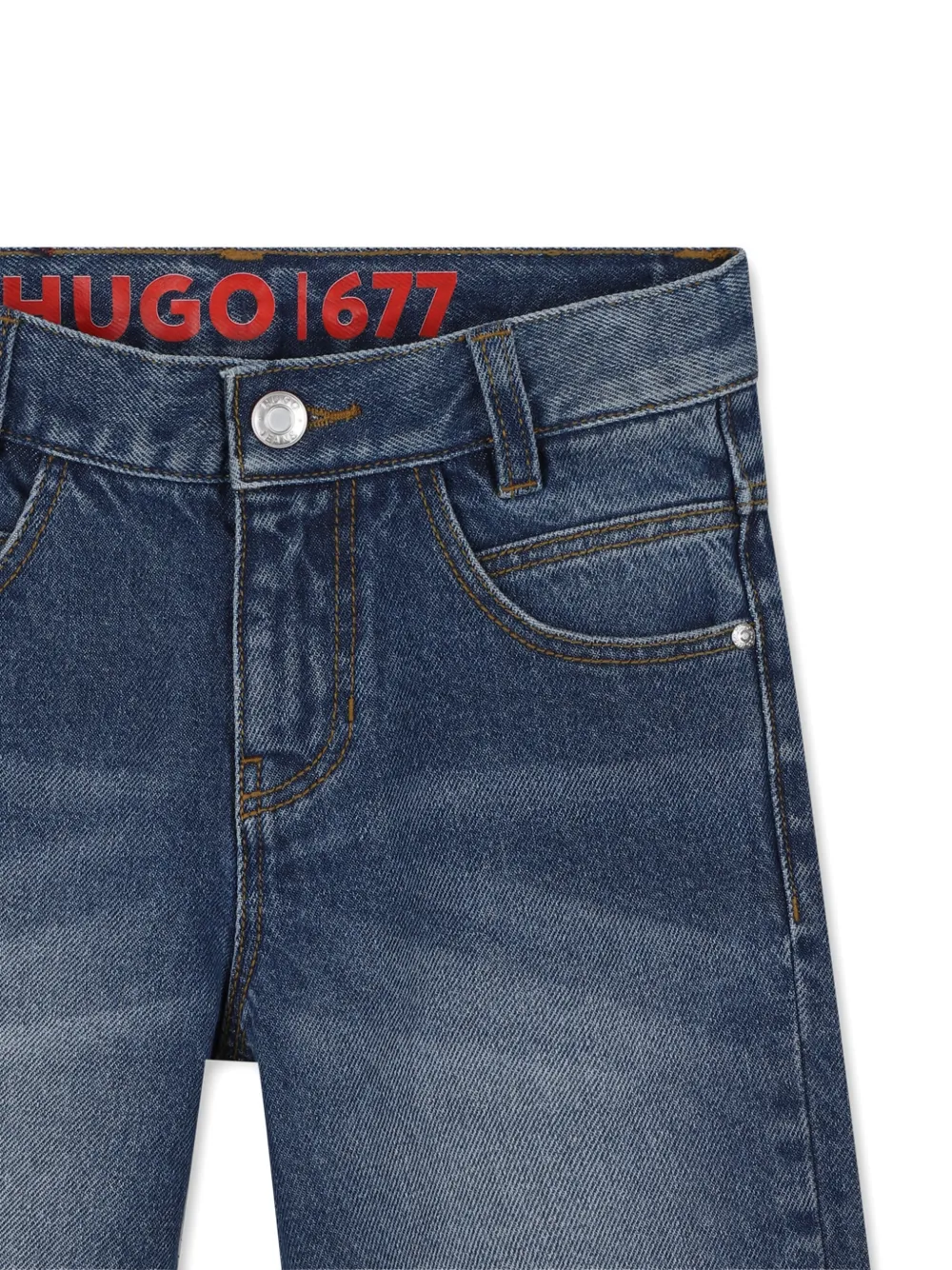 HUGO KIDS Spijkershorts met zakken Blauw