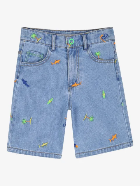 Billieblush embroidered denim bermuda shorts