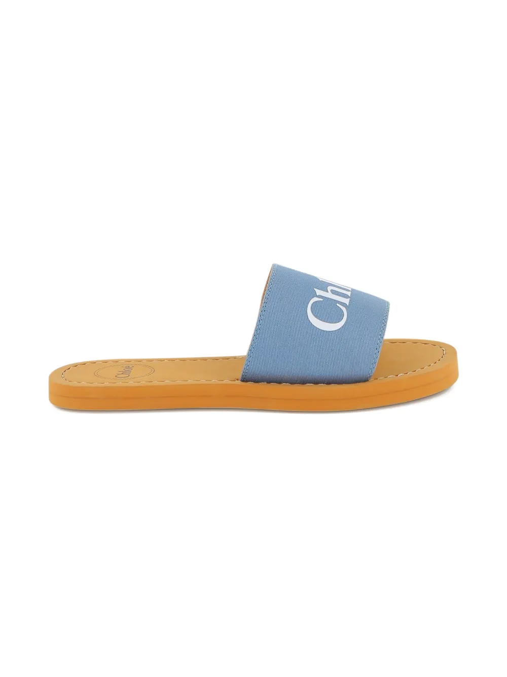 Chloé Kids Sandalen met logoprint Blauw