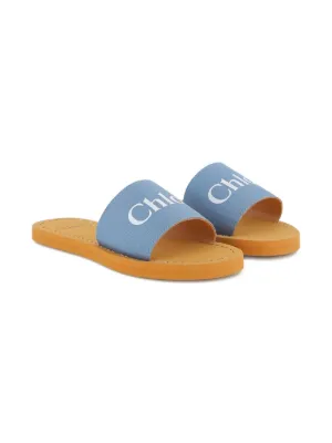 Chloé Kids logo-print sandals
