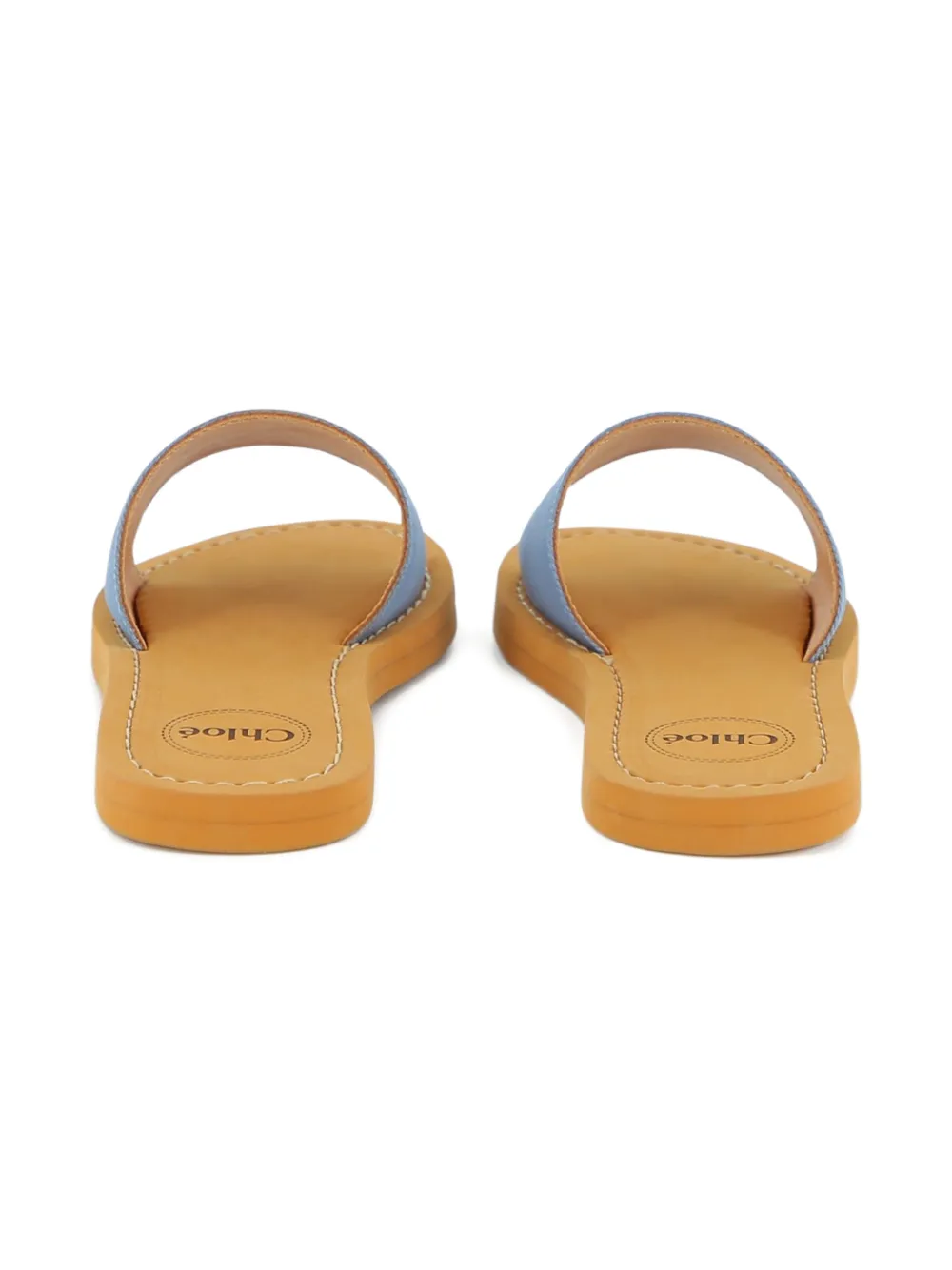 Chloé Kids Sandalen met logoprint Blauw