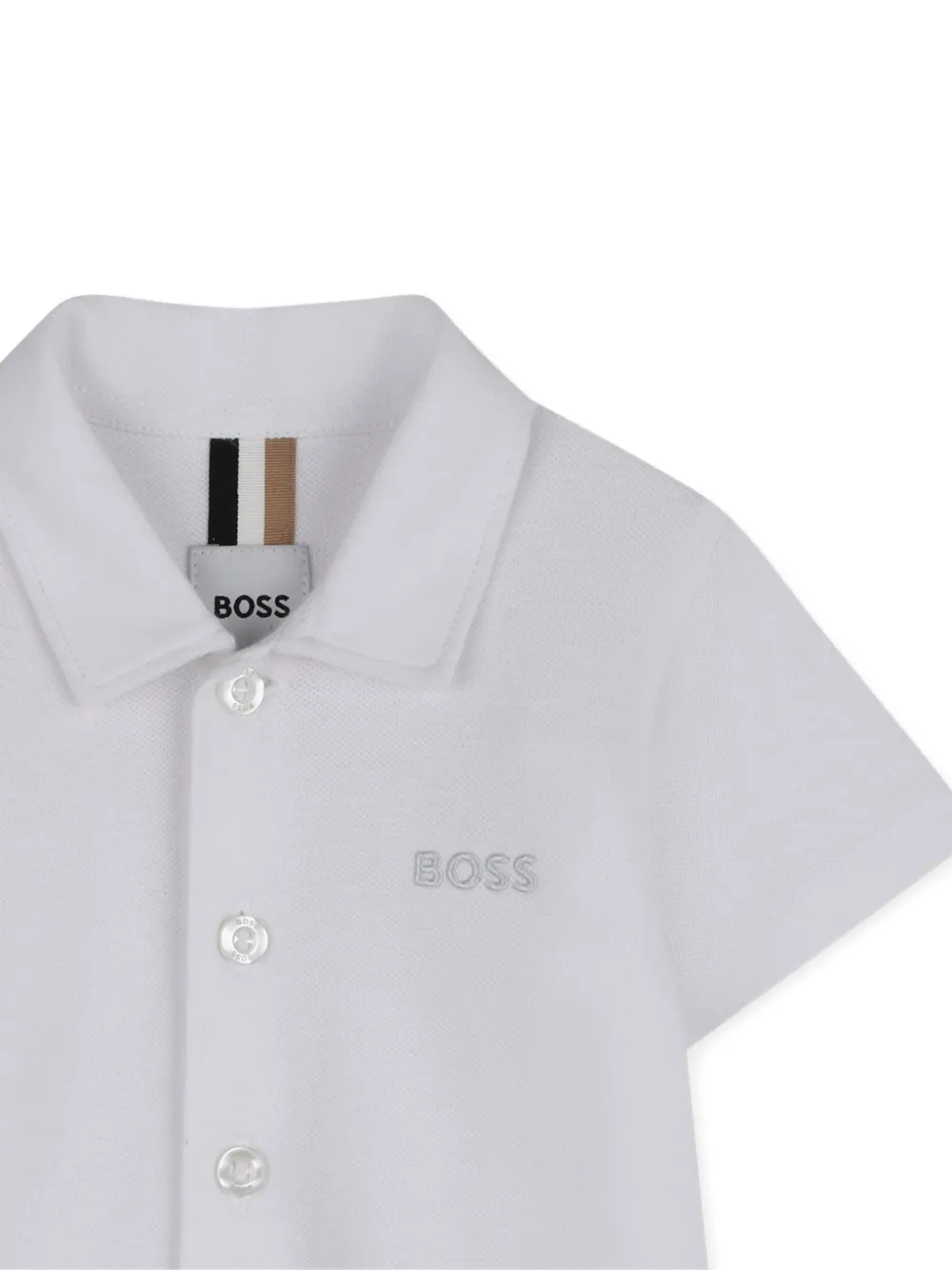 BOSS Kidswear Shirt met korte mouwen Wit