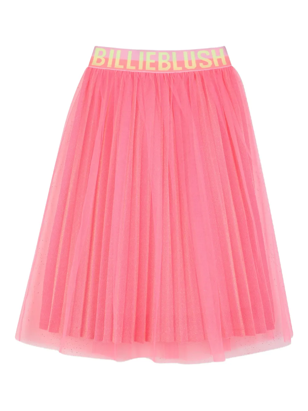 Billieblush tulle logo-waistband skirt - Rosa