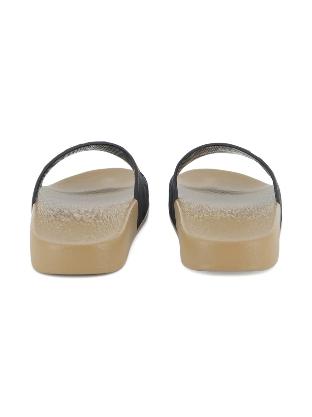 BOSS Kidswear Slippers met logodetail Zwart