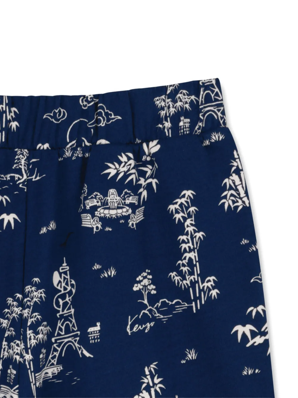  Kenzo Kids Printed Bermuda Shorts - Blue 