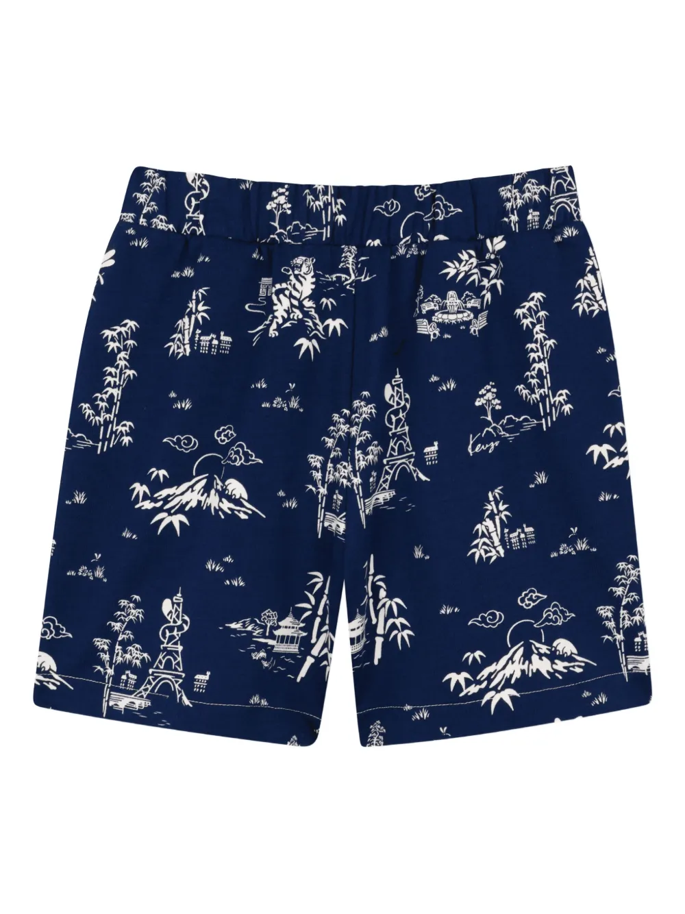 Kenzo Kids Bermuda con stampa - Blu