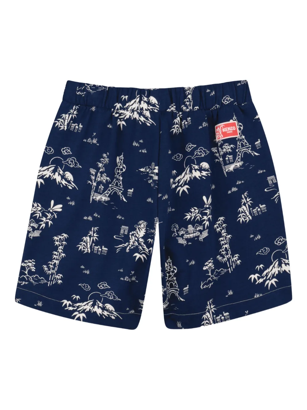  Kenzo Kids Printed Bermuda Shorts - Blue 