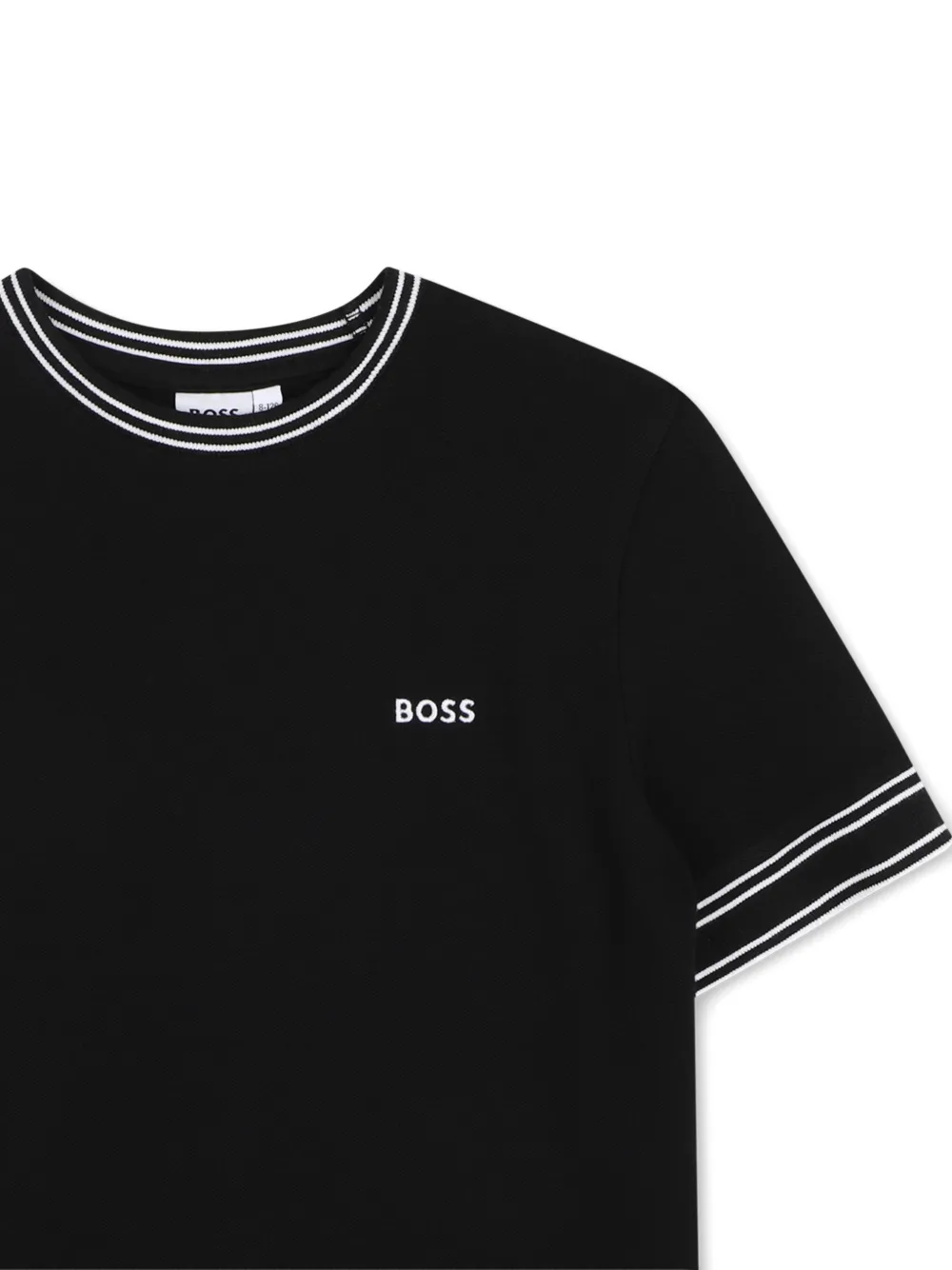  Boss Kidswear Striped Short-sleeved T-shirt - Black 