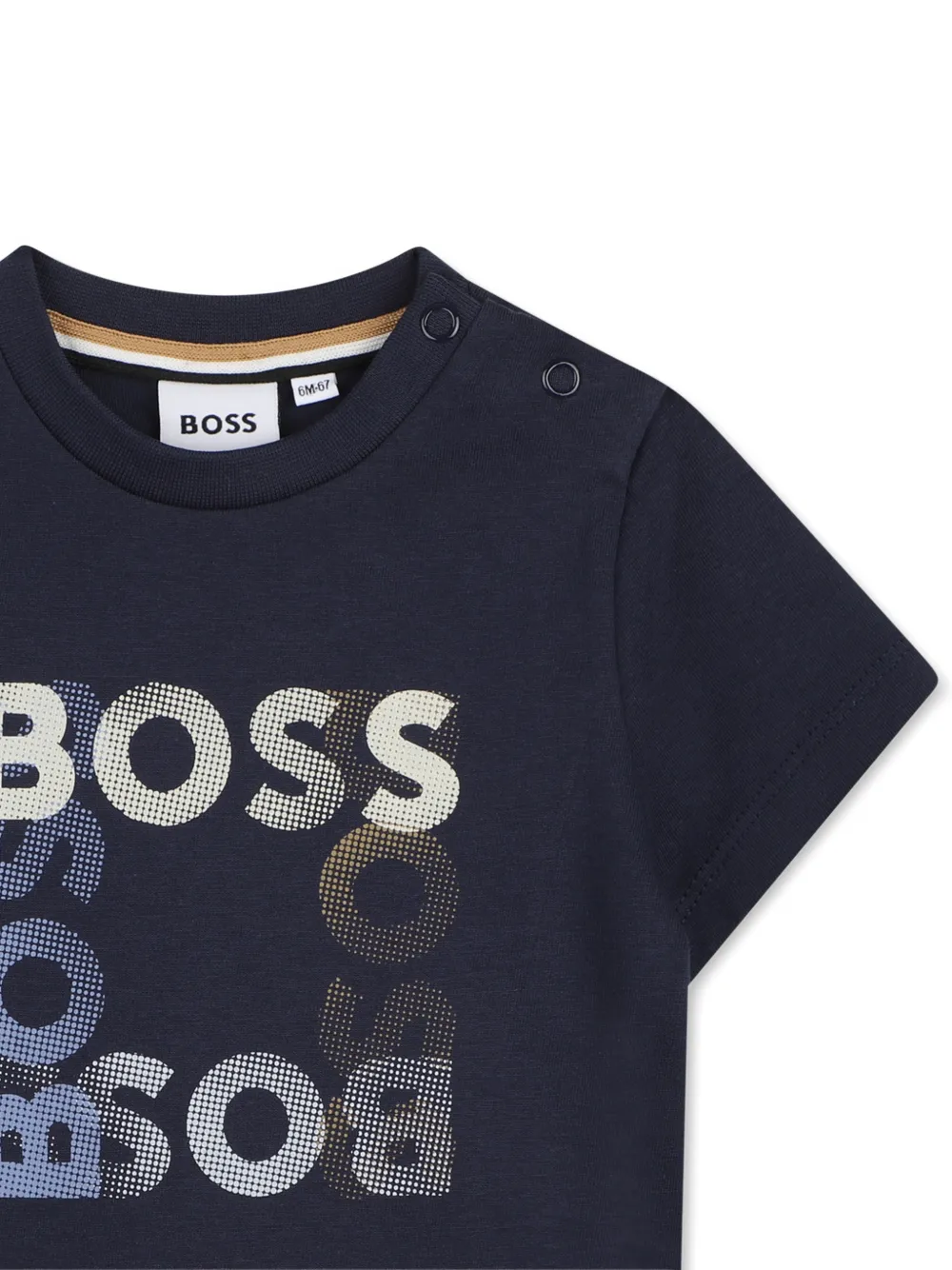 BOSS Kidswear T-shirt met grafische print Blauw