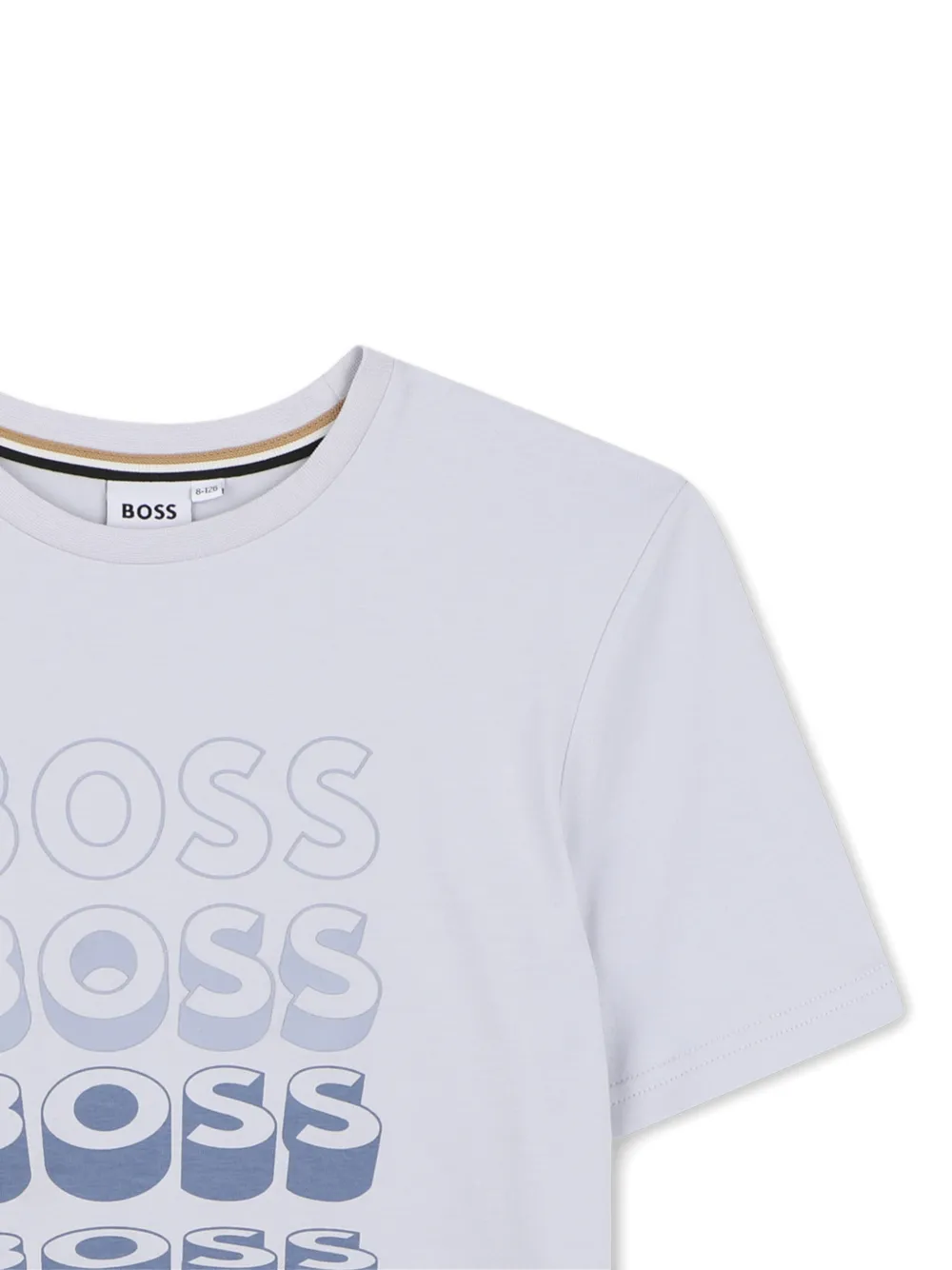 BOSS Kidswear T-shirt met logoprint en korte mouwen Grijs