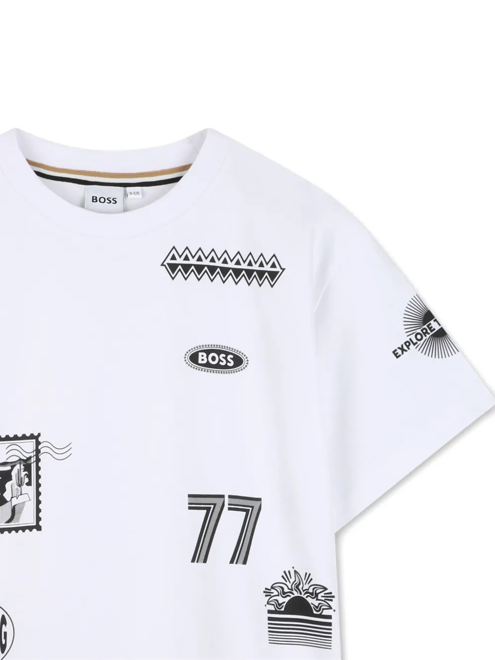 BOSS Kidswear T-shirt met print Wit