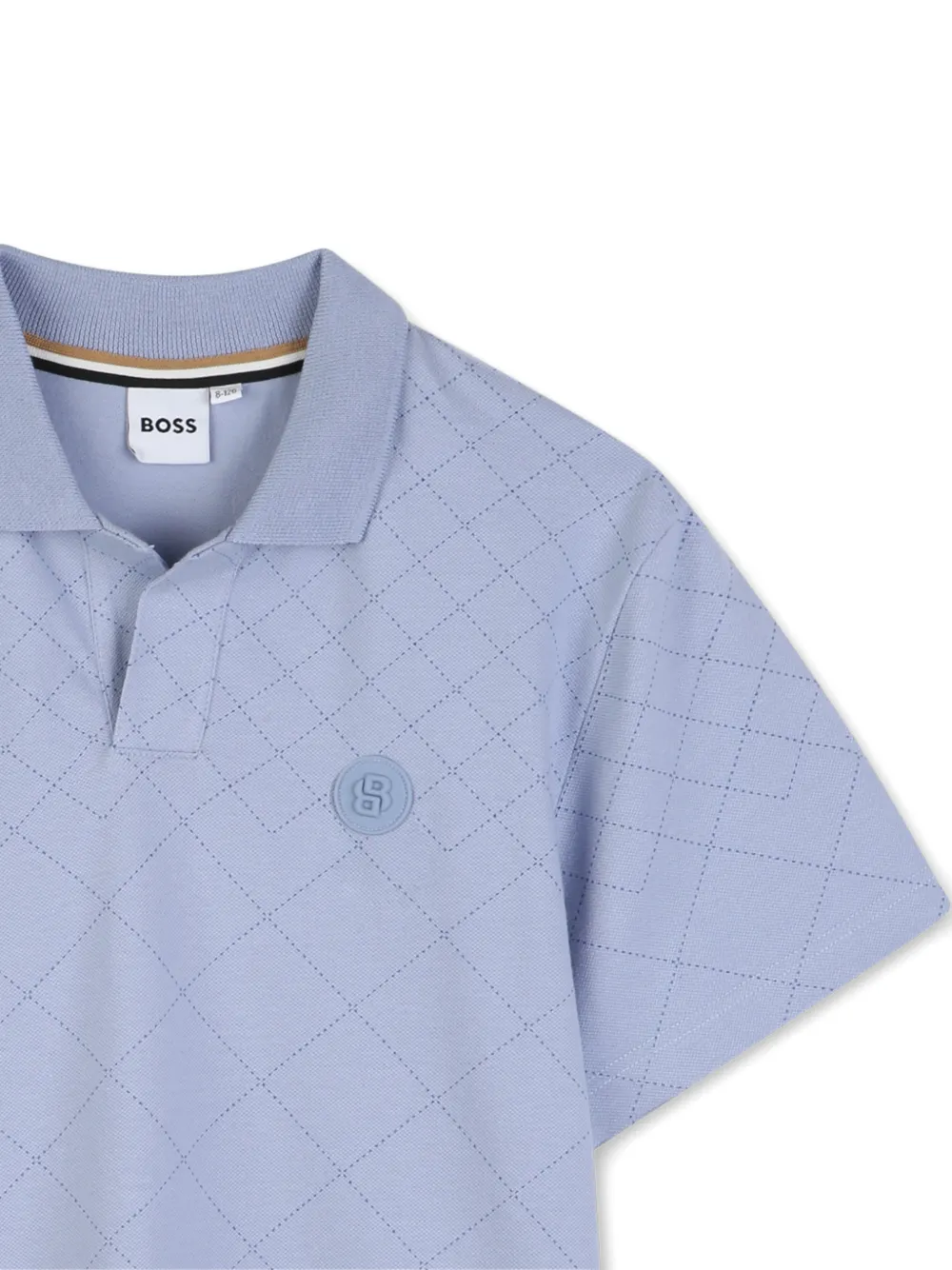  Boss Kidswear Diamond Short-sleeve Polo Shirt - Blue 