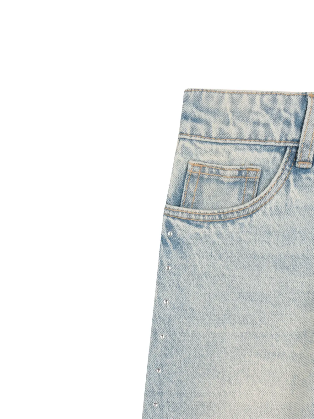 Billieblush Spijkerbroek met wijde pijpen en franje Blauw