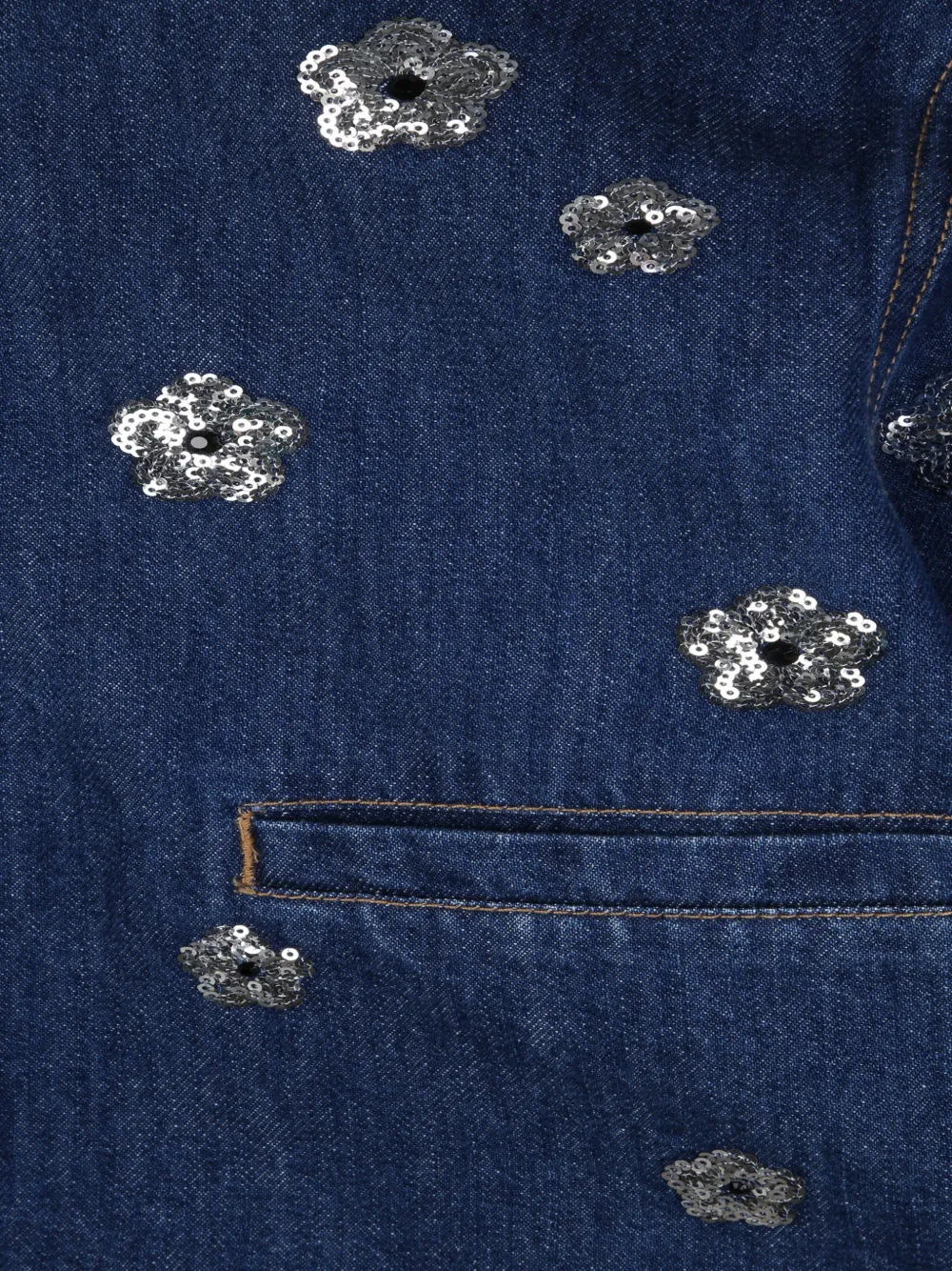 Marc Jacobs Kids Spijkerjack met bloemenpatroon Blauw