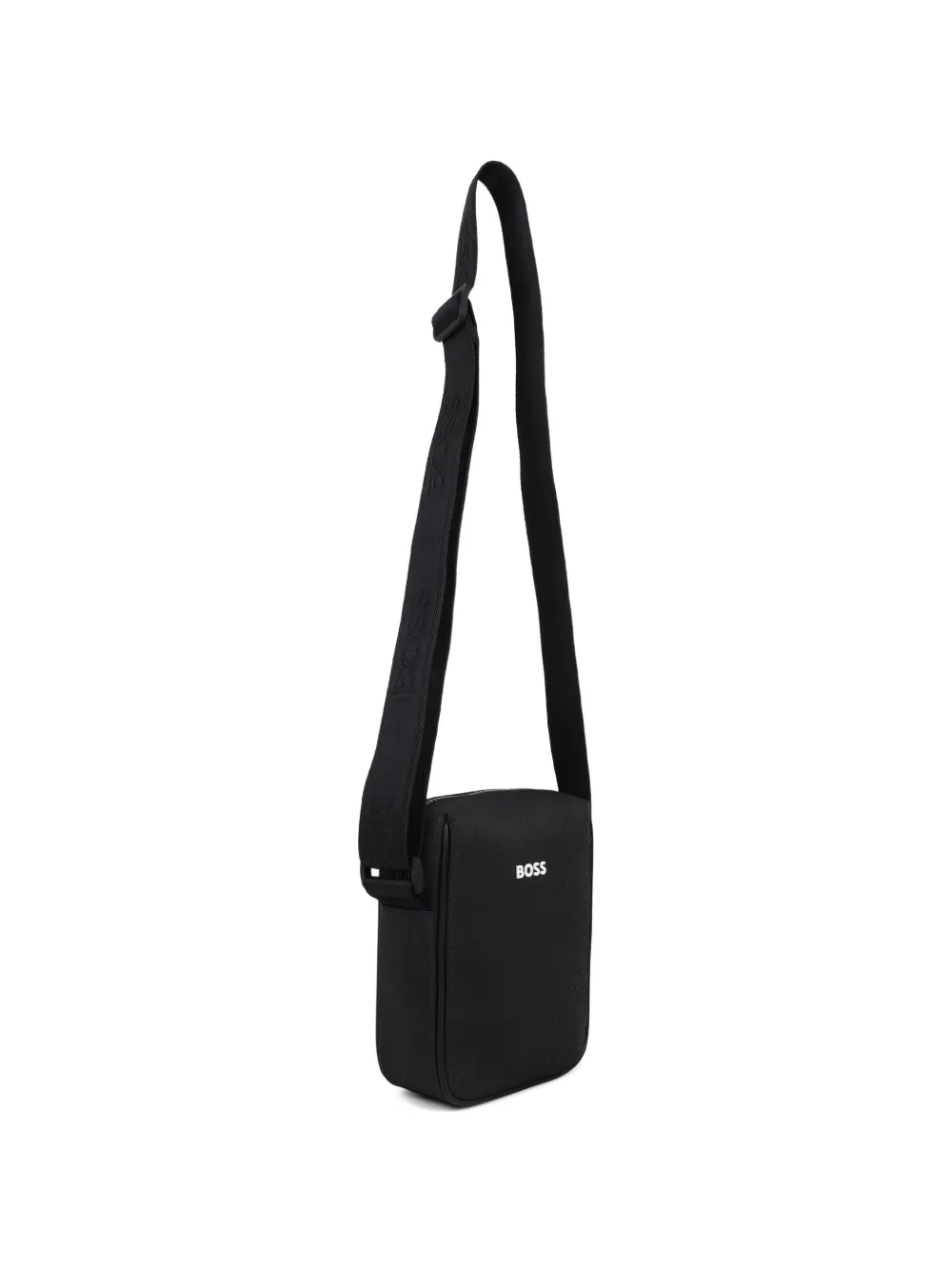  Boss Kidswear Textured Crossbody Bag - Black 