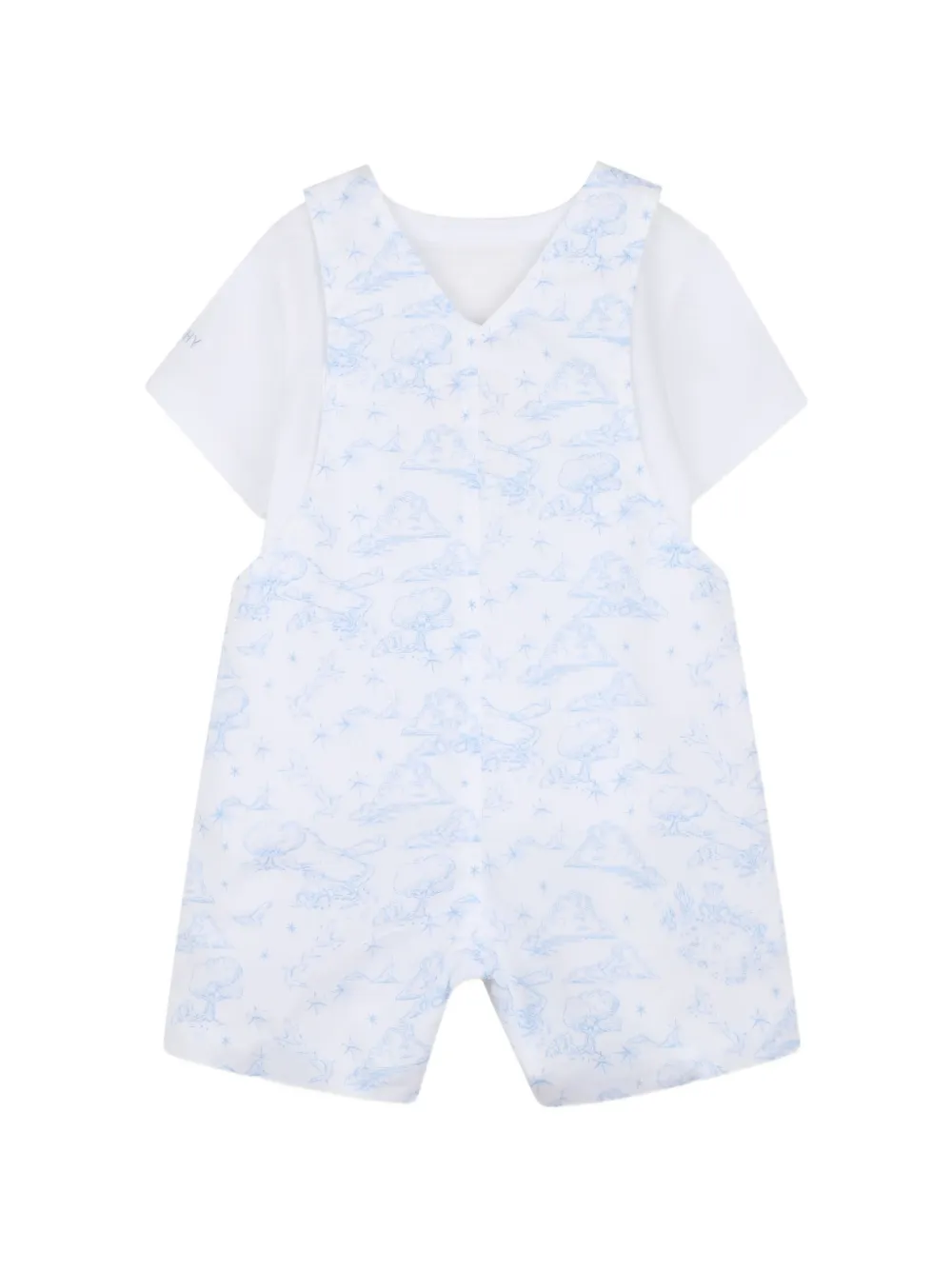 Printed Overalls T-Shirt Set