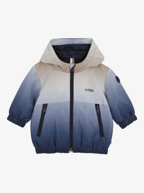 BOSS Kidswear zip-up hooded coat