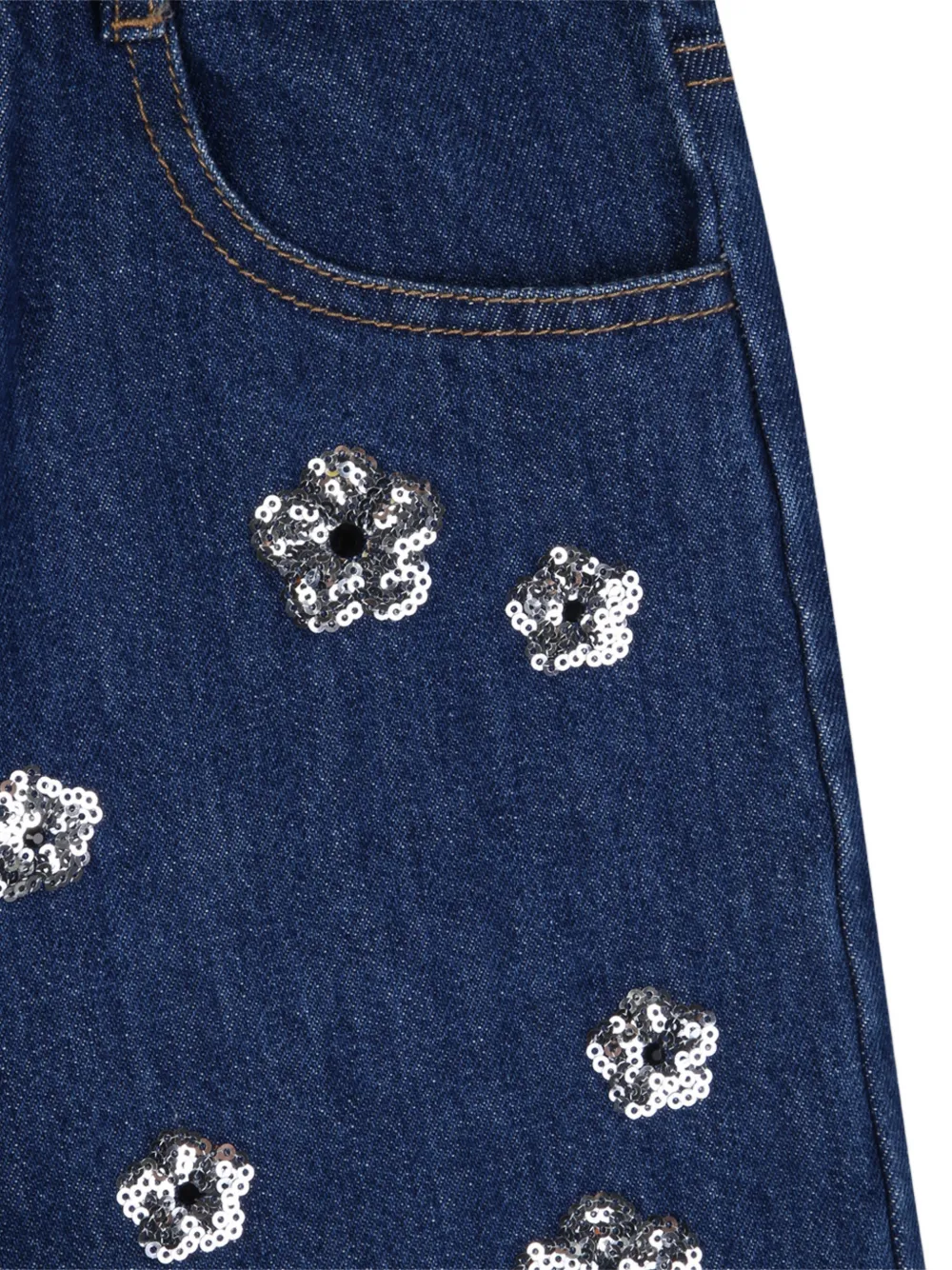 Marc Jacobs Kids Shorts verfraaid met bloemen Blauw