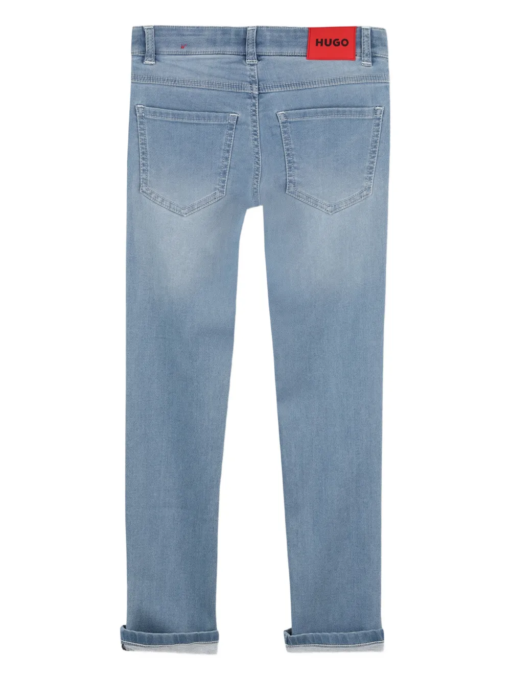 HUGO KIDS Straight broek met manchetten Blauw