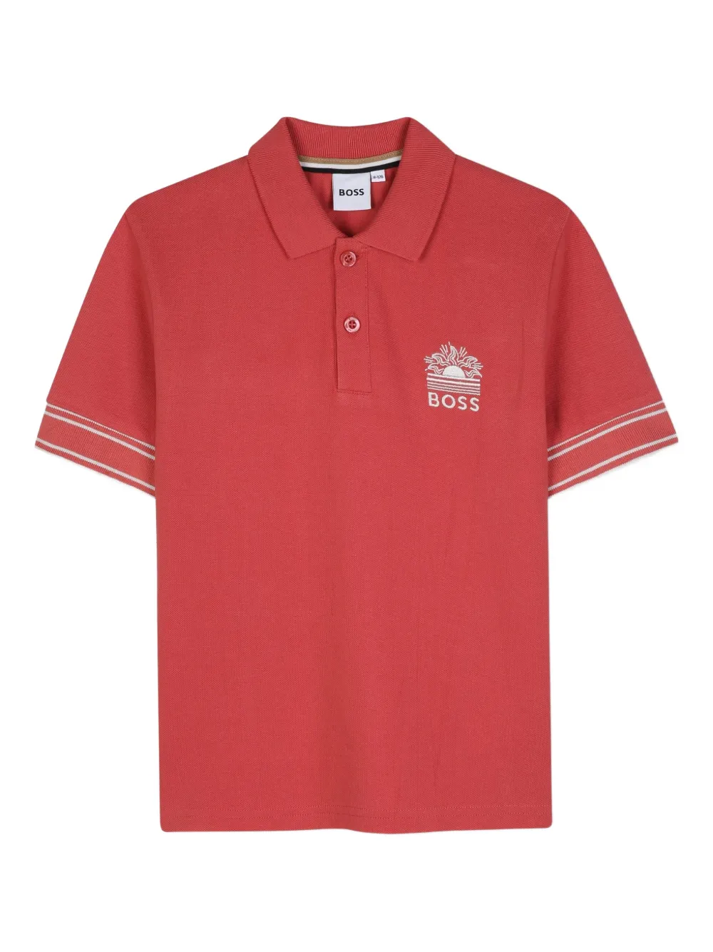 BOSS Kidswear Polo a maniche corte con logo - Rosso