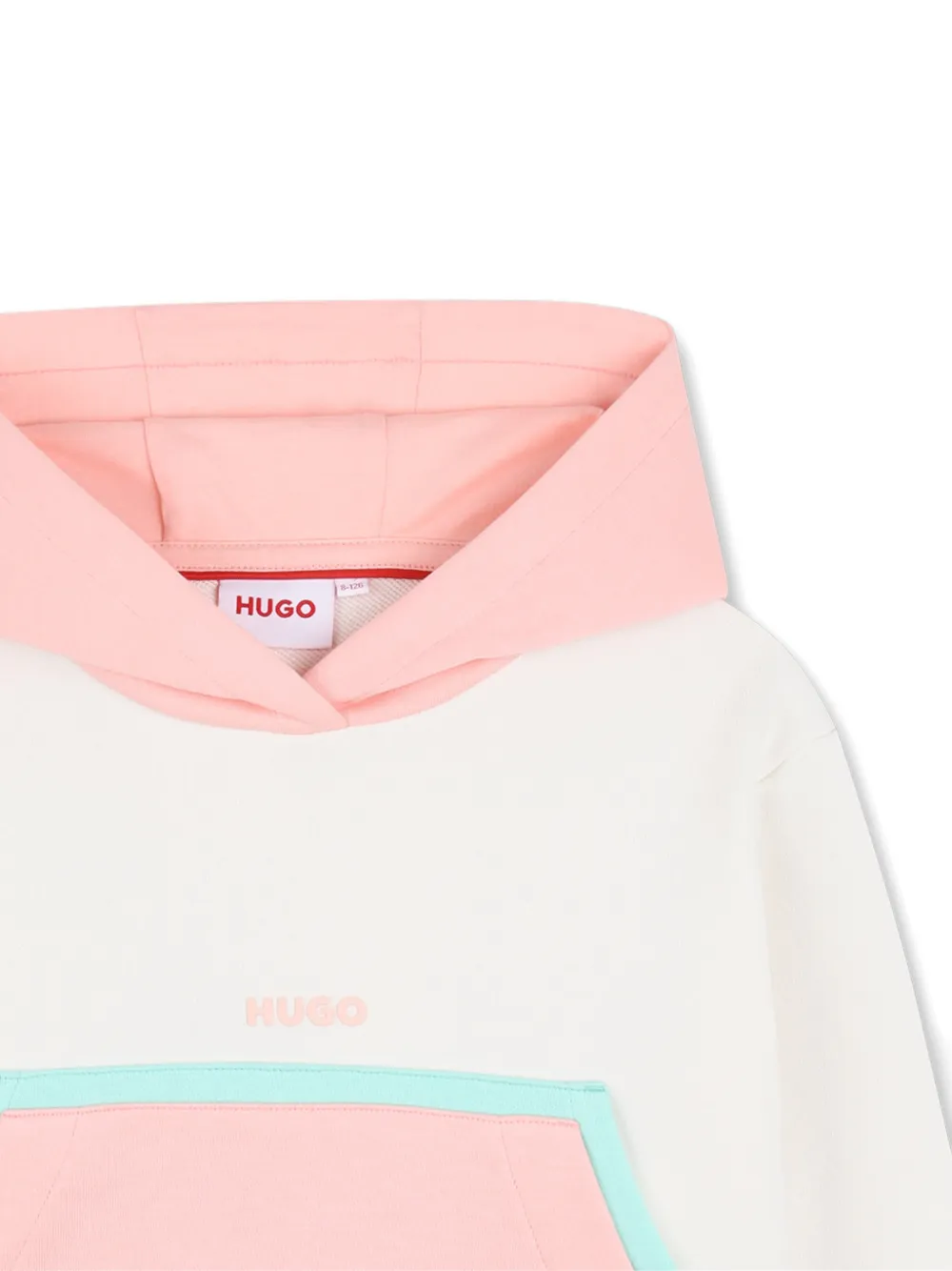 HUGO KIDS Hoodie met colourblocking Wit