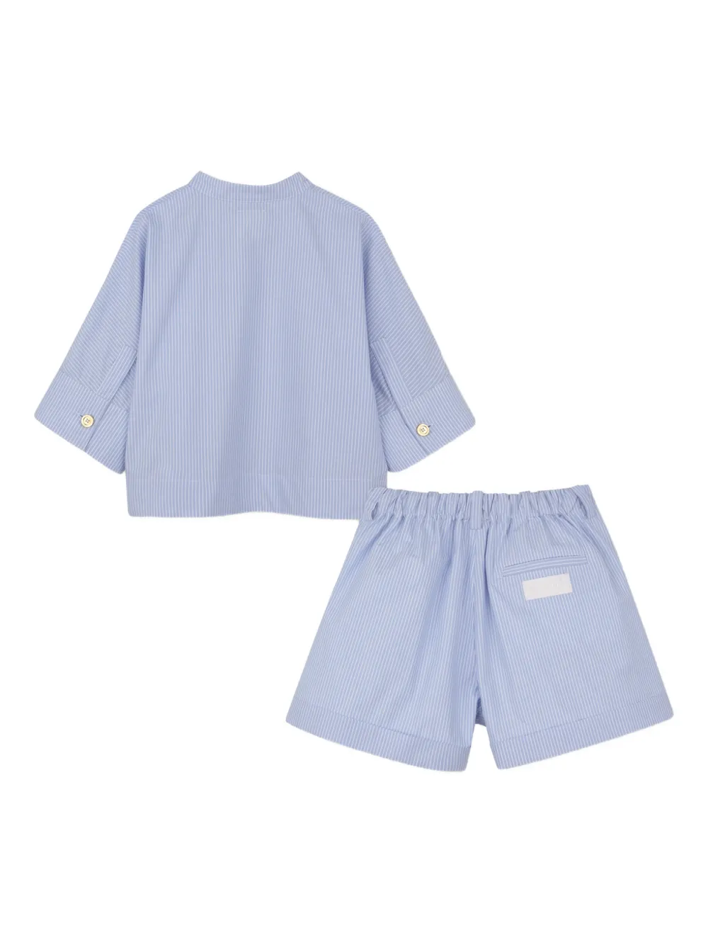 Givenchy Kids Gestreepte shorts set Blauw