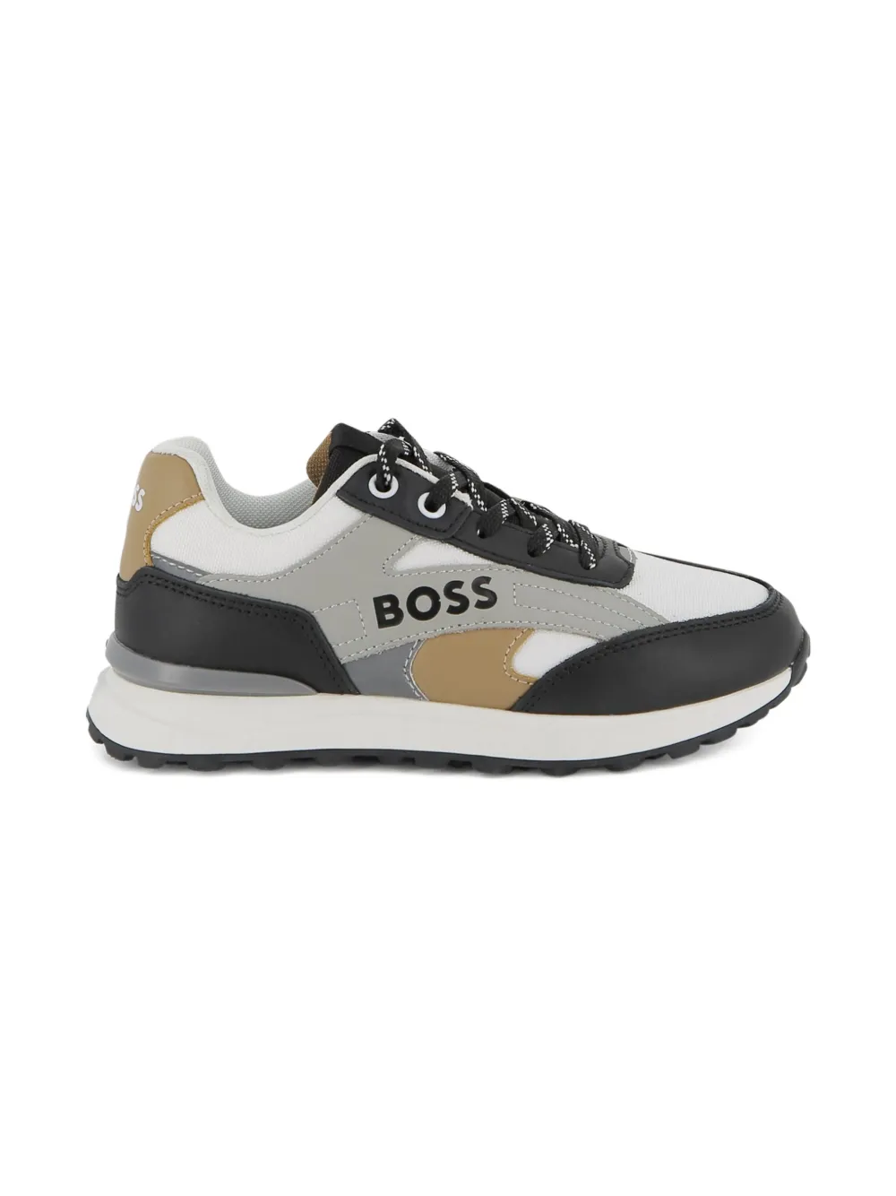 BOSS Kidswear Sneakers met logodetail Wit