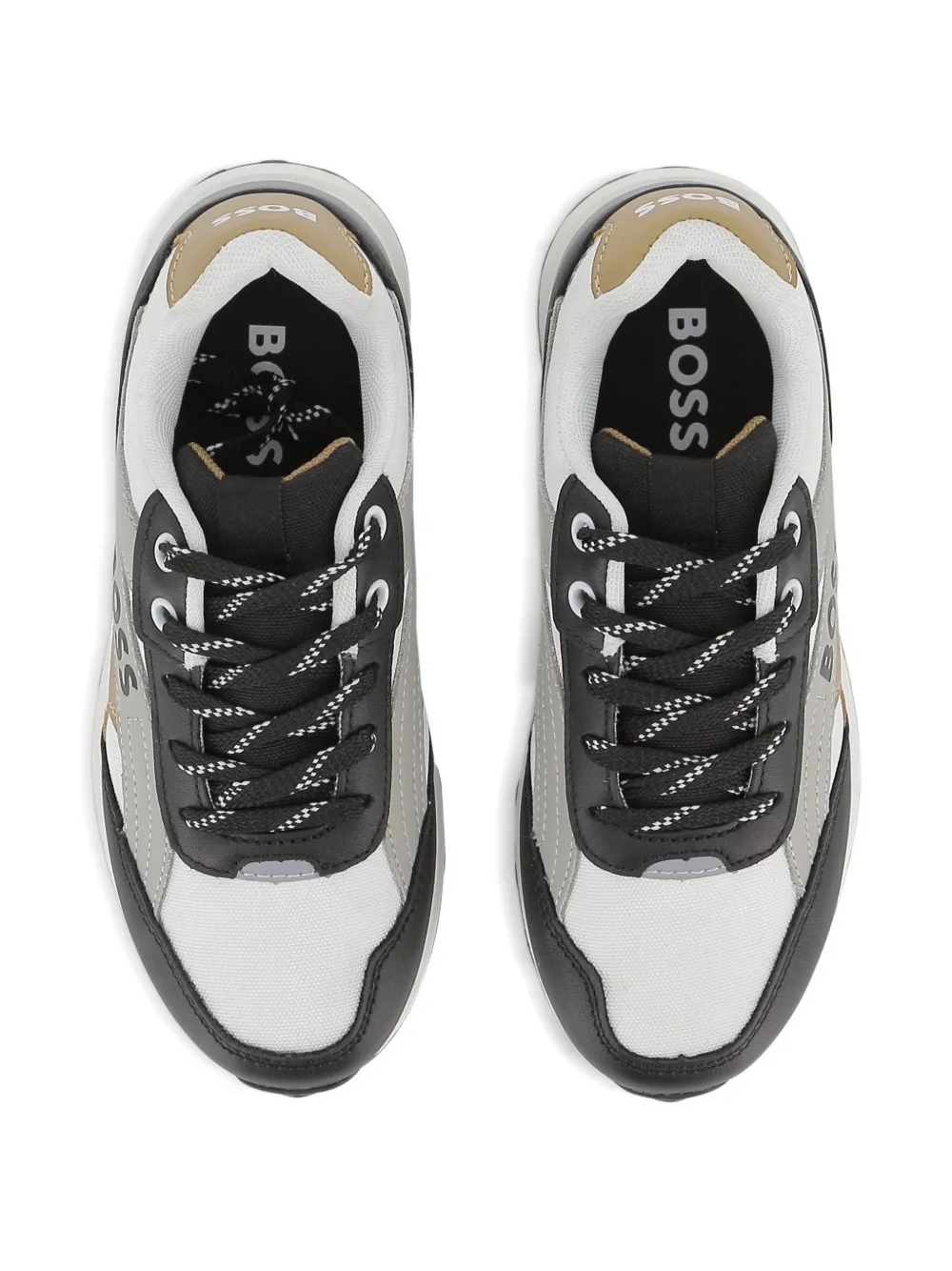 BOSS Kidswear Sneakers met logodetail Wit