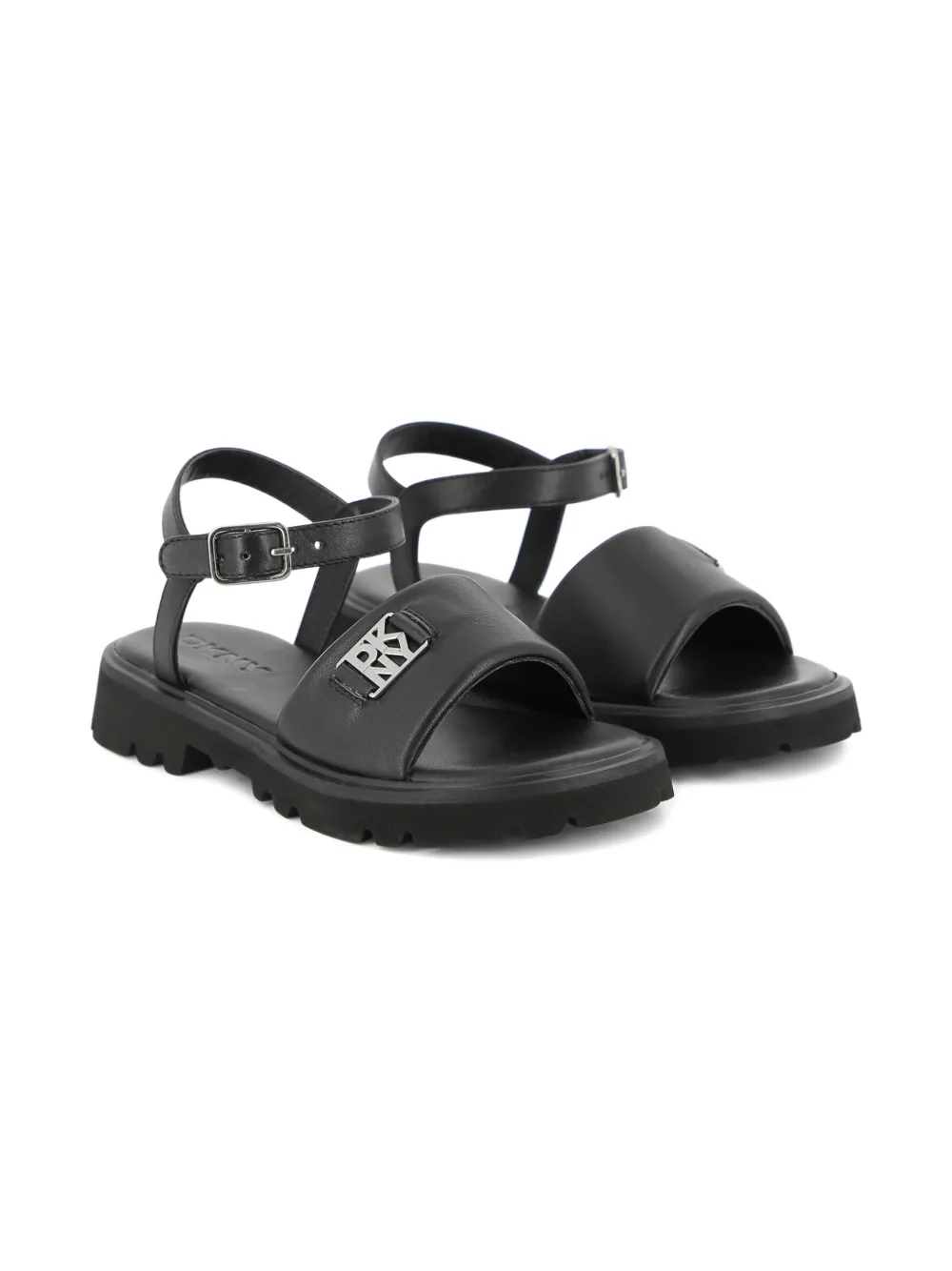 Dkny Kids Sandalen met logodetail en gesp Zwart