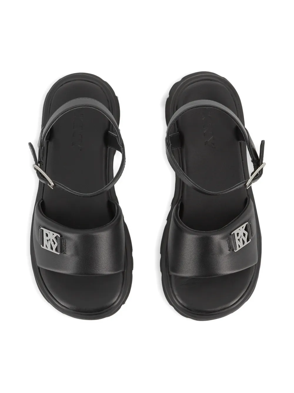 Dkny Kids Sandalen met logodetail en gesp Zwart