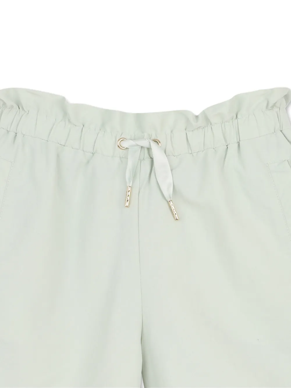 BOSS Kidswear Shorts met trekkoord en logodetail Groen