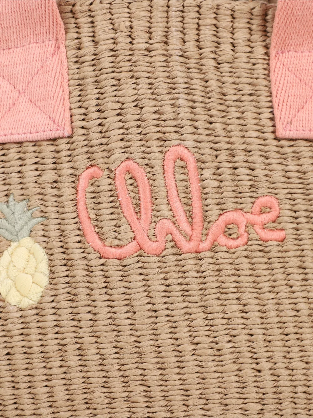 Chloé Kids Shopper met geborduurd logo Beige