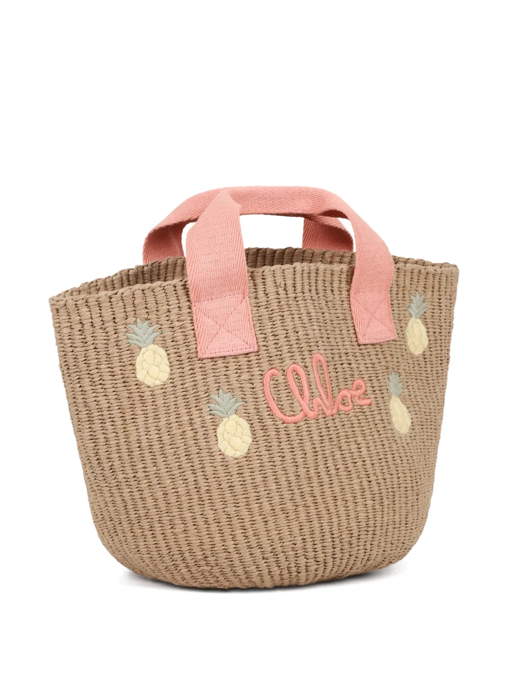 Chloé Kids Shopper met geborduurd logo Beige