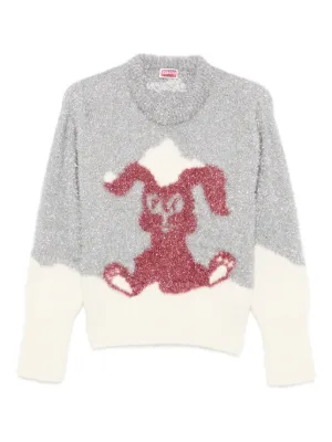 Acne Studios ハートプリント チャンキーニット セーター | ピンク