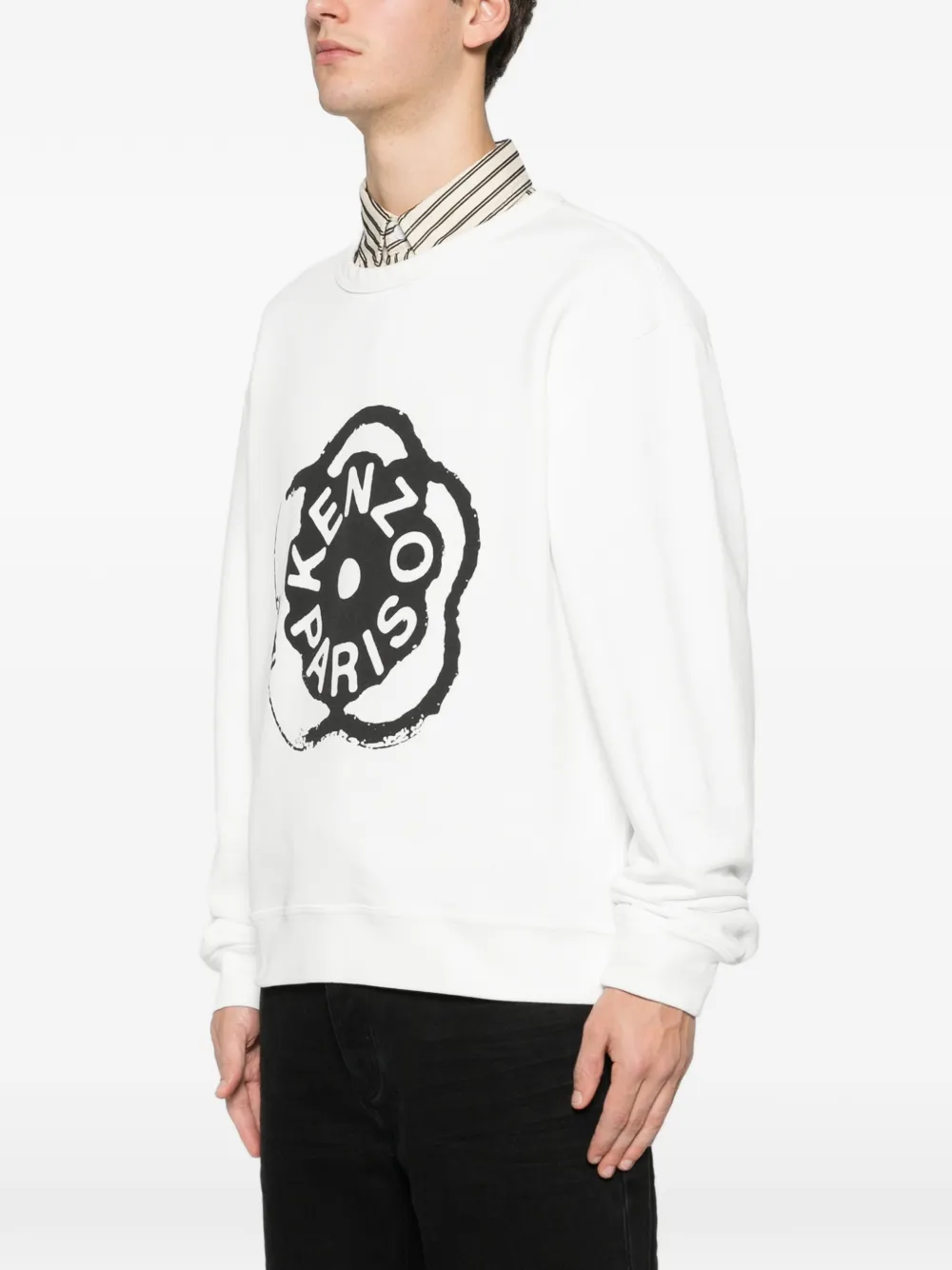 Kenzo Sweater met bloemenlogo Wit
