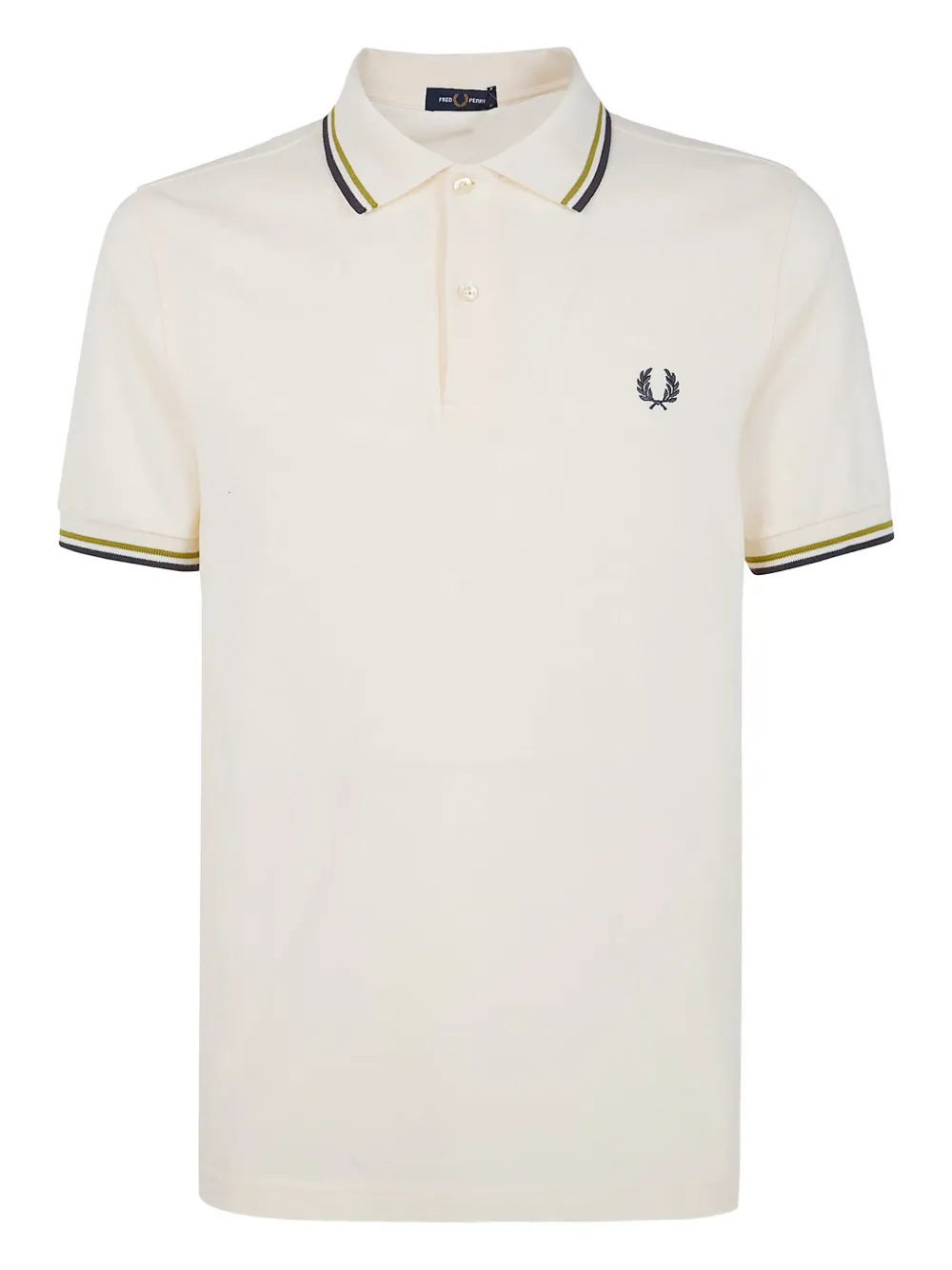 Fred Perry contrast-trim polo shirt - Nude