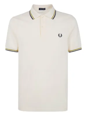 Fred Perry Laurel Wreath-embroidered Cotton Polo Shirt | Yellow