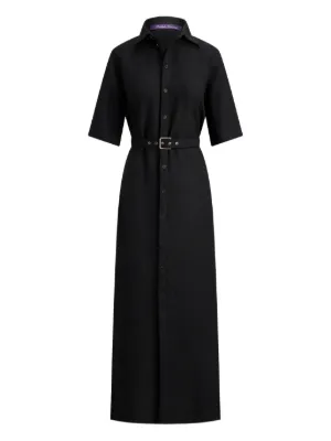 Akris Leather Midi Dress | Brown
