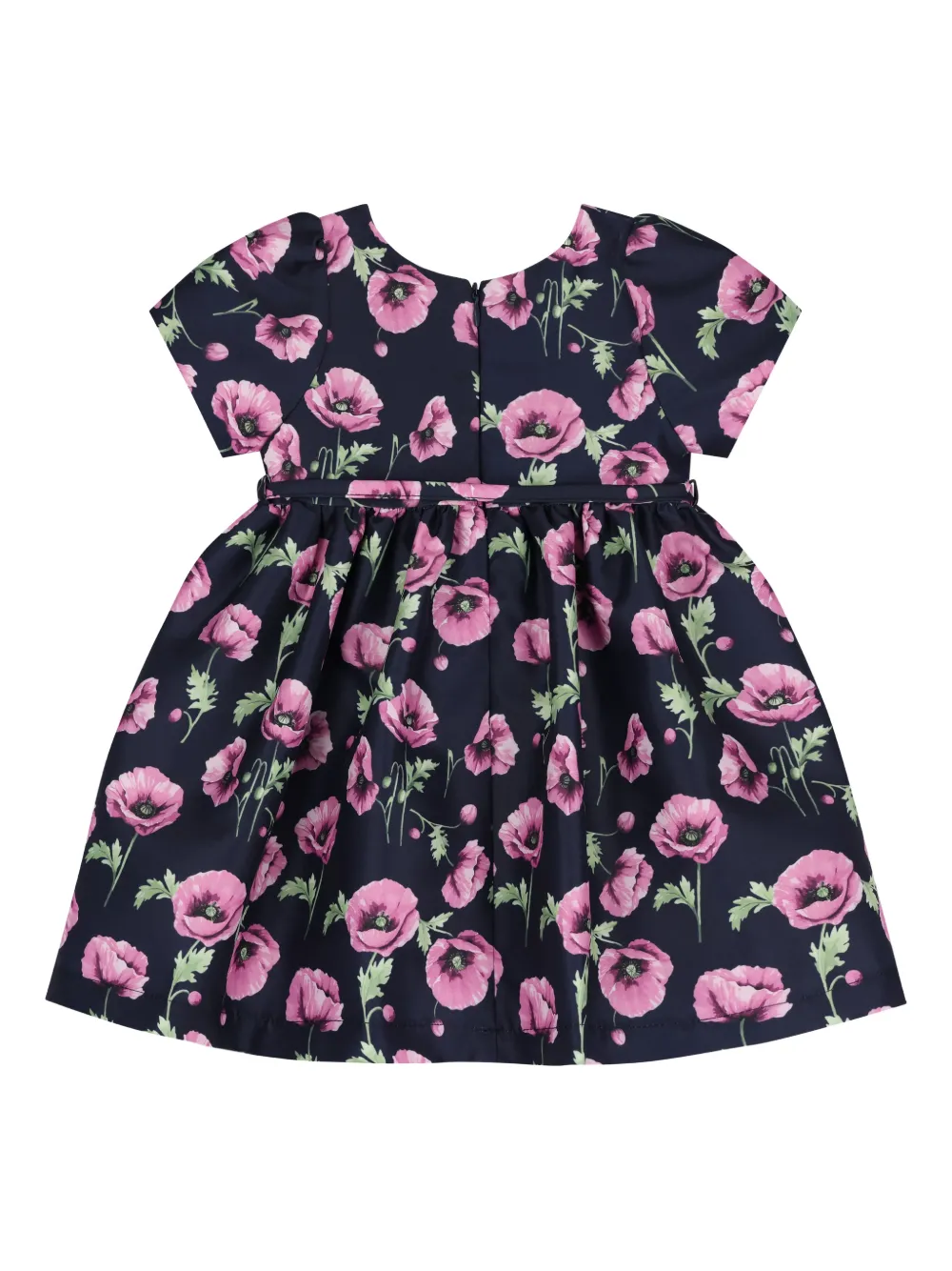 MAMA LUMA KIDS Jurk met bloemenprint en korte mouwen - Blauw