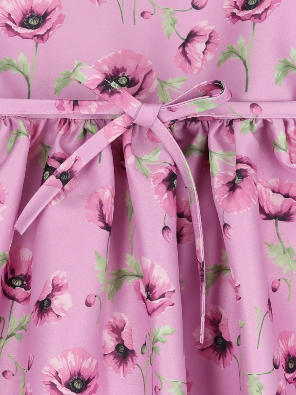 MAMA LUMA KIDS Jurk met bloemenprint en ceintuur Roze