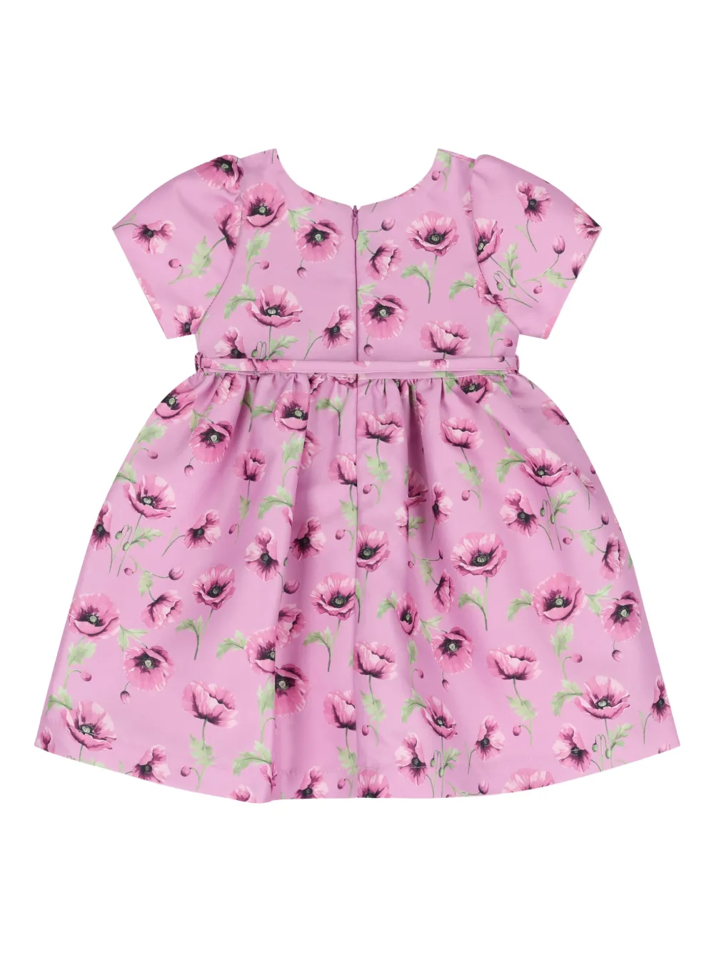 MAMA LUMA KIDS Jurk met bloemenprint en ceintuur - Roze