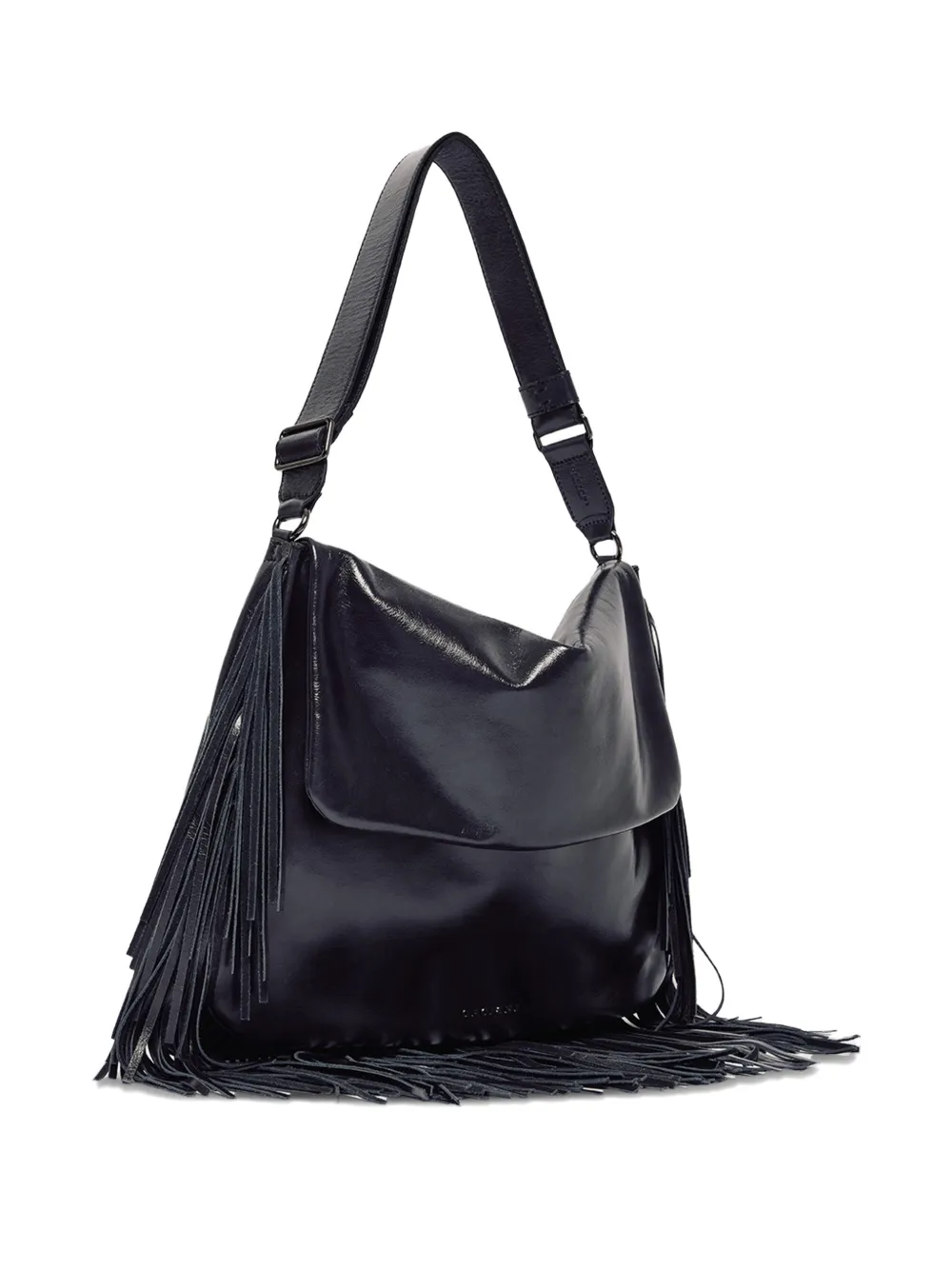 Orciani Schoudertas met franjes - Zwart