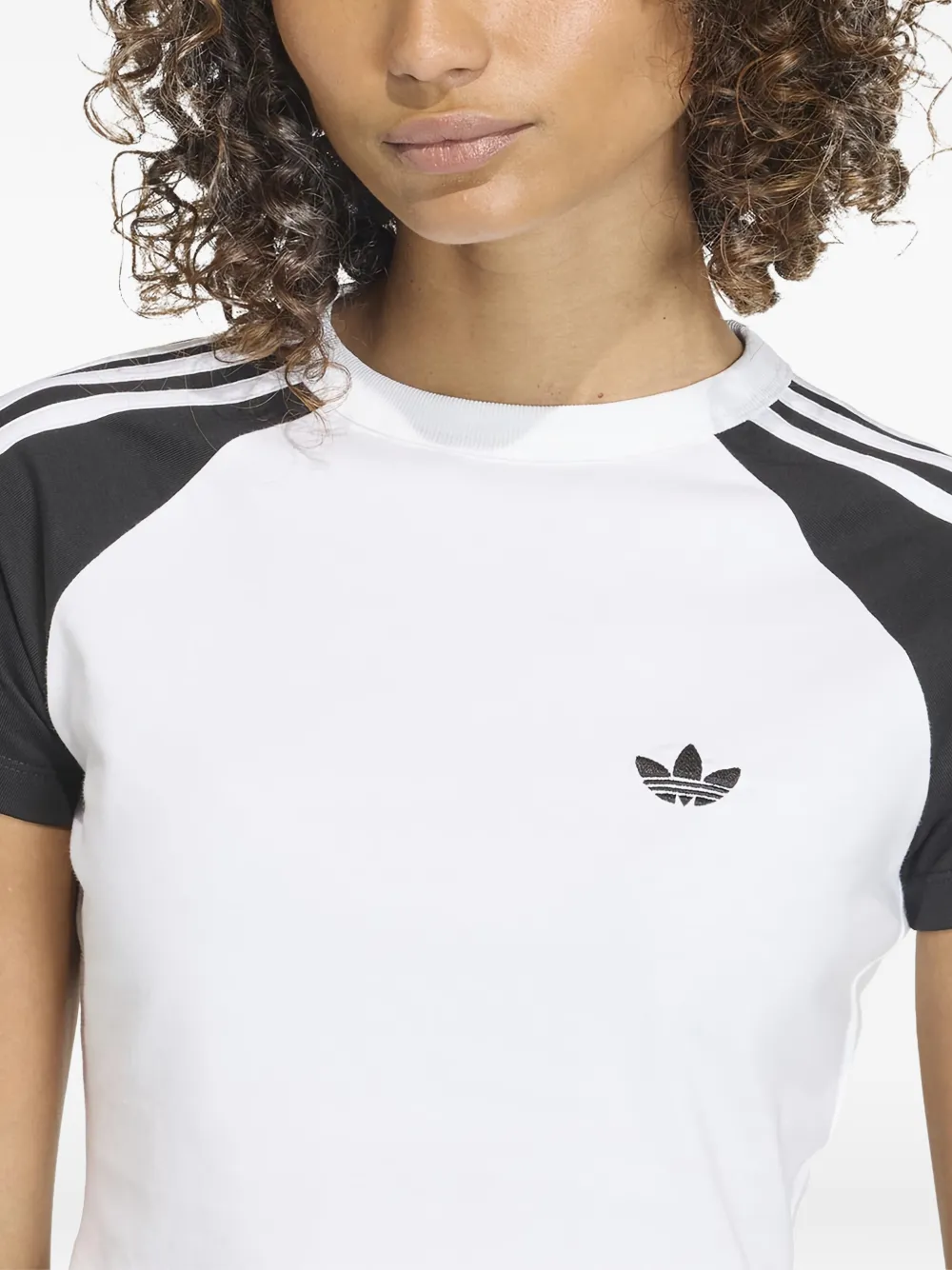 adidas T-shirt met drie strepen Wit